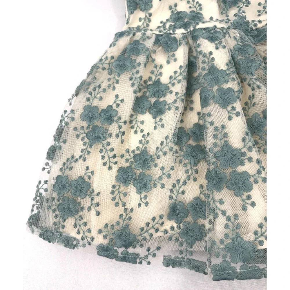 Janie‎ And Jack Special Occasion Floral Fete Tulle Dress Girls Size 6 Wedding